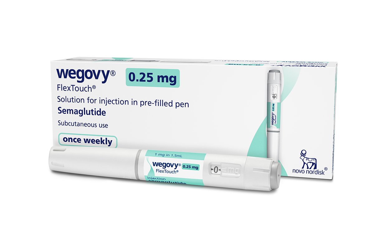Wegovy 0.25 mg FlexTouch pen, semaglutide injection by Novo Nordisk